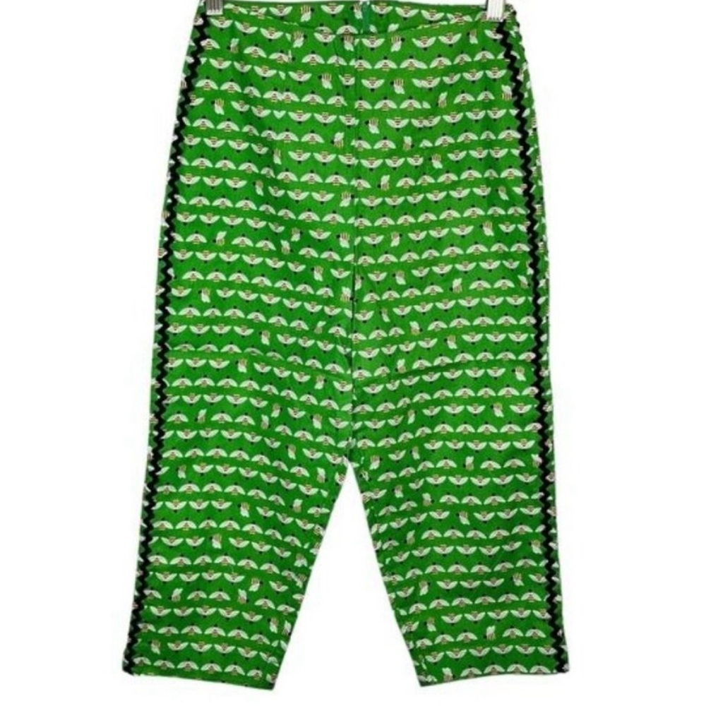 Bernie Dexter bee print pinup retro rockability pedal pusher Capri pants small